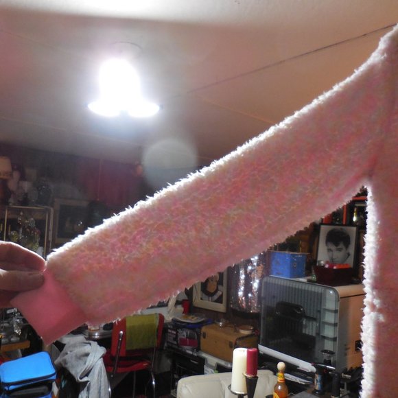 pink fleece fuzzy onesy - Picture 5 of 7